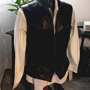 Black Nordstrom Leather Vest